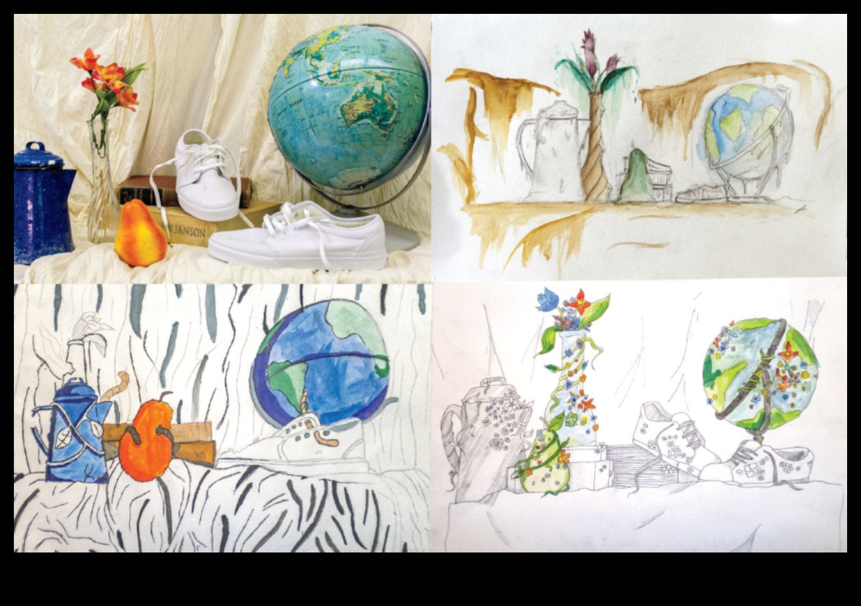 Πέρα από τα συνηθισμένα ανυψωτικά σχέδια νεκρής φύσης στην εκφραστική τέχνη 3 Beyond the Ordinary: Elevating Still Life Drawings to Expressive Art